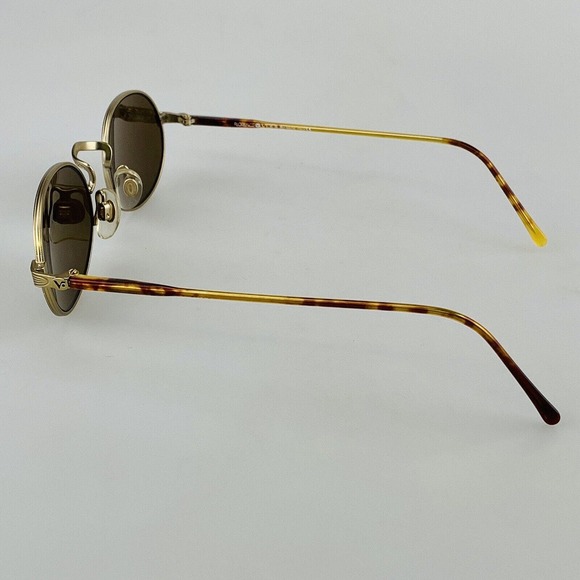 Vogue Sunglasses mod. Florence VO3095 Gold Oval Glass Lenses Tortoise Italy NOS main image 9